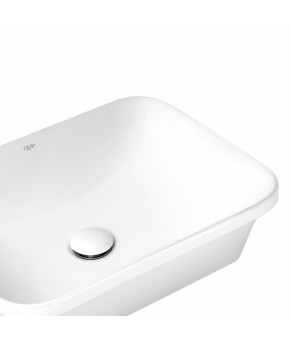 Раковина Qtap Scorpio с донным клапаном QT1411K490W