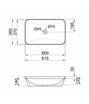 Раковина Qtap Scorpio с донным клапаном QT1411K491W