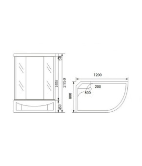 Гидромассажный бокс Qtap SBM12080.2L SAT (Fabric)