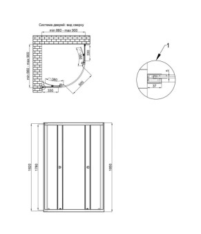 Душевая кабина Qtap Presto WHI1099AP5 Pear