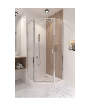 Душевая кабина Qtap Leo CRM10995-AC6 90x90 см, стекло Clear, CalcLess (SD00039707)