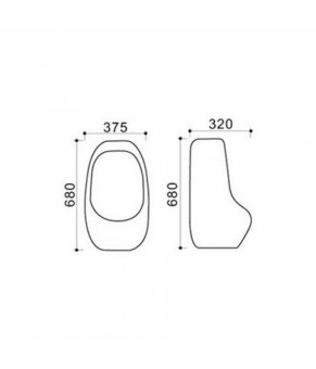 Писсуар Qtap Tuvik QT0886038W