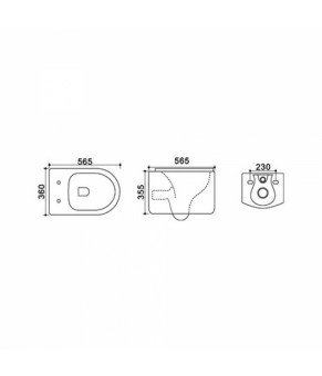 Унитаз подвесной Q-tap Merlin WHI 2044A безободковый