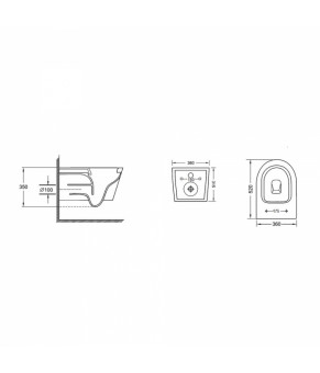 Унитаз подвесной Qtap Jay Rimless с сиденьем Soft-close (QT07335176W)