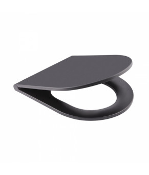 Унитаз подвесной Qtap Robin безободковый с сиденьем Slim Soft-close QT1333046ENRMB