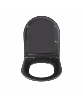 Унитаз подвесной Qtap Robin безободковый с сиденьем Slim Soft-close QT1333046ENRMB