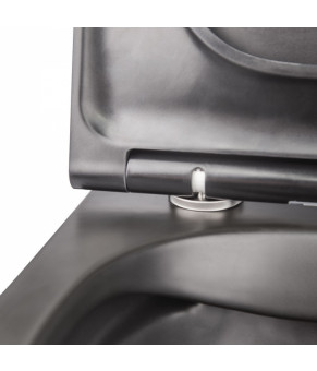 Унитаз подвесной Qtap Robin безободковый с сиденьем Slim Soft-close QT1333046ENRMB