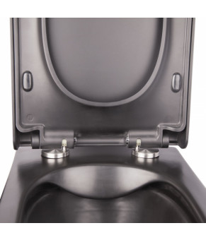 Унитаз подвесной Qtap Tern безободковый с сиденьем Slim Soft-close QT1733052ERMB