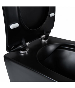 Унитаз подвесной Qtap Scorpio безободковый с сидением Slim Soft-close QT1433053ERMB