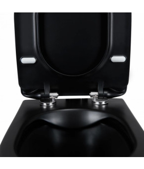 Унитаз подвесной Qtap Scorpio безободковый с сидением Slim Soft-close QT1433053ERMB