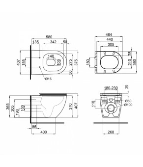 Унитаз подвесной Qtap Robin безободковый с сиденьем Slim Soft-close QT13332141ERW