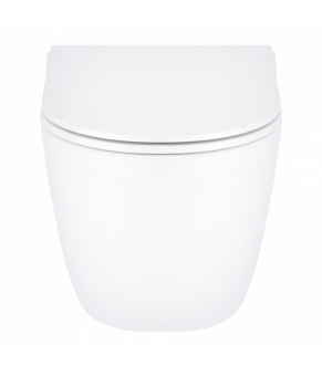 Унитаз подвесной Qtap Robin безободковый с сиденьем Slim Soft-close QT13332141ERW