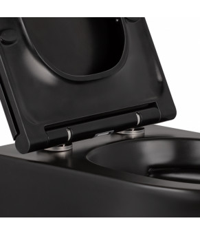 Унитаз подвесной Qtap Robin безободковый с сиденьем Slim Soft-close QT13332141ERMB
