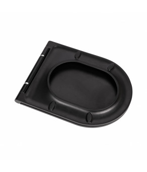 Унитаз подвесной Qtap Robin безободковый с сиденьем Slim Soft-close QT13332141ERMB