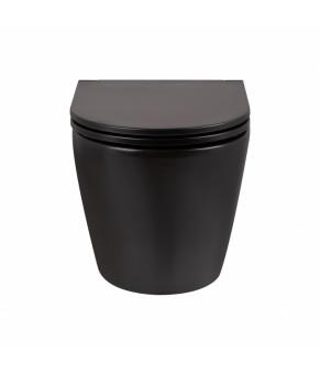 Унитаз подвесной Qtap Robin безободковый с сиденьем Slim Soft-close QT13332141ERMB