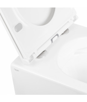 Унитаз подвесной Qtap Robin безободковый с сиденьем Slim Soft-close QT1333046ERW
