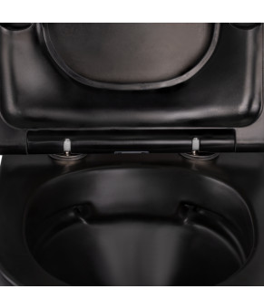 Унитаз подвесной Qtap Robin безободковый с сиденьем Slim Soft-close QT1333046ERMB