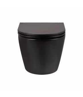 Унитаз подвесной Qtap Robin безободковый с сиденьем Slim Soft-close QT1333046ERMB