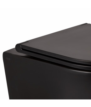 Унитаз подвесной Qtap Robin безободковый с сиденьем Slim Soft-close QT1333046ERMB