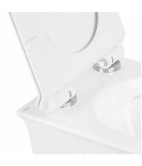 Унитаз подвесной Qtap Virgo безободковый с сиденьем Slim Soft-close QT1833051ERW