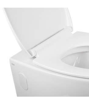 Унитаз подвесной Qtap Leo безободковый с сиденьем Slim Soft-close QT11331002ERW