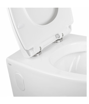 Унитаз подвесной Qtap Leo безободковый с сиденьем Slim Soft-close QT11331002ERW