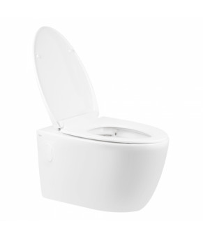 Унитаз подвесной Qtap Leo безободковый с сиденьем Slim Soft-close QT11331002ERW