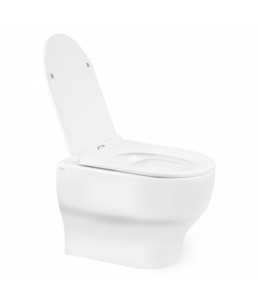 Унитаз подвесной Qtap Aries безободковый с сиденьем Slim Soft-close QT0333063ERW