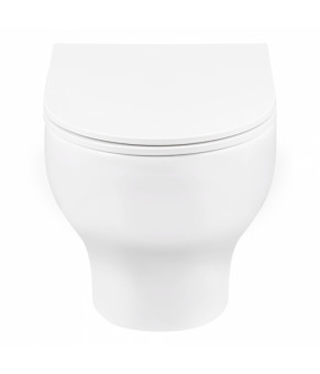 Унитаз подвесной Qtap Aries безободковый с сиденьем Slim Soft-close QT0333063ERW