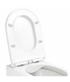 Унитаз подвесной Qtap Scorpio безободковый с сиденьем Slim Soft-close QT1433053ERW