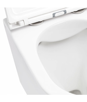 Унитаз подвесной Qtap Scorpio безободковый с сиденьем Slim Soft-close QT1433053ERW