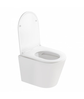 Унитаз подвесной Qtap Scorpio безободковый с сиденьем Slim Soft-close QT1433053ERW