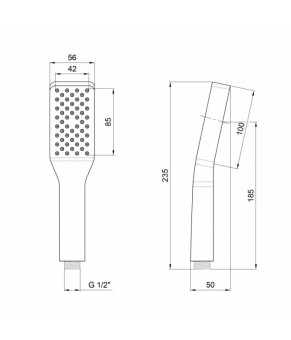 Лейка для ручного душа Qtap Rucni A058N1ZCC