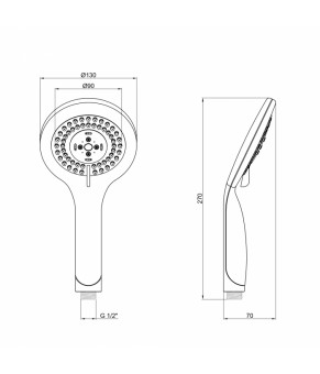Лейка для ручного душа Qtap Rucni A128O5PCW