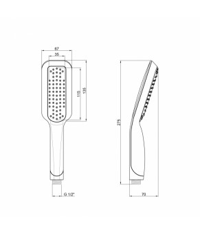 Лейка для ручного душа Qtap Rucni A067N1ZCC