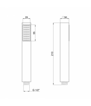 Лейка для ручного душа Qtap Rucni A025N1ZCG