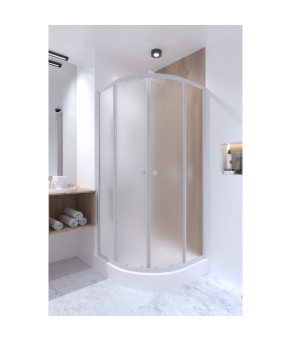 Набор Qtap душевая кабина Presto WHI1099AP5 Pear + поддон Uniarc 309915