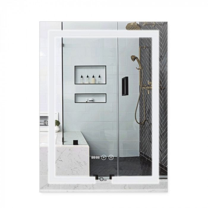 Зеркало Qtap Mideya (DC-F936) 500х800 с LED-подсветкой Touch, антизапотеванием, димером (QT2078F936W)