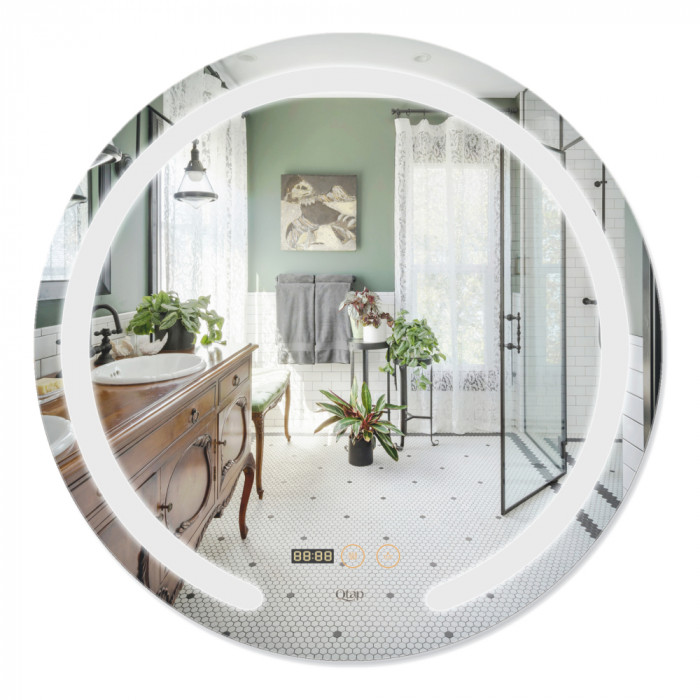 Зеркало Qtap Mideya с антизапотеванием (DC-F802) 600х600 QT2078F802W