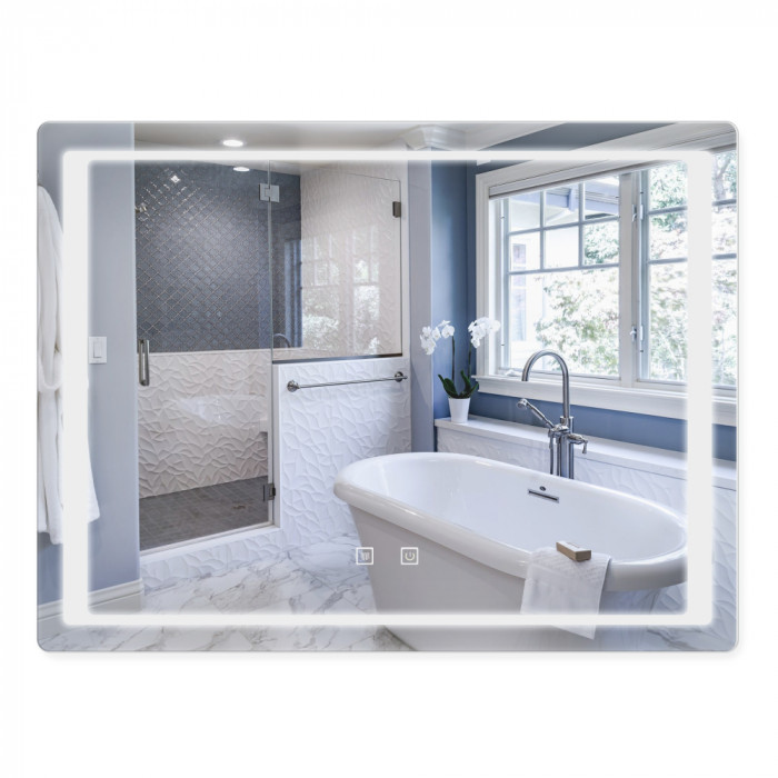 Зеркало Qtap Mideya с антизапотеванием (DC-B902-1) 800х600 QT2078B9021W