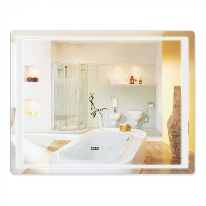 Зеркало Qtap Mideya с антизапотеванием (DC-F902-2) 900х700 QT2078F9022W