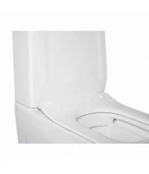 Унитаз-компакт Qtap Crow безободковый с сиденьем Soft-close QT05222170W