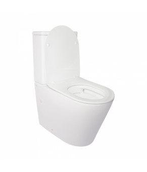 Унитаз-компакт Qtap Stork безободковый с сиденьем Soft-close QT15222178W