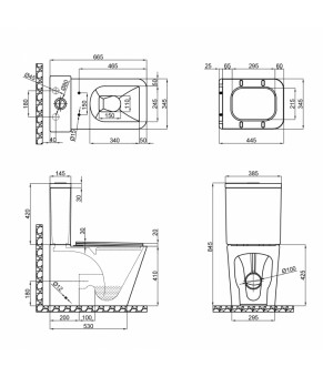 Унитаз-компакт Qtap Tern безободковый с сиденьем Soft-close QT17222093ARW