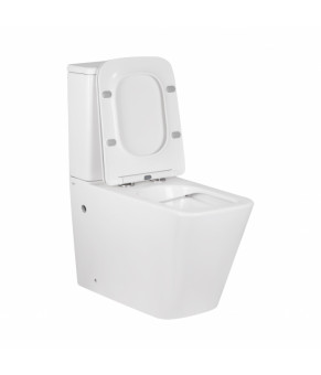 Унитаз-компакт Qtap Tern безободковый с сиденьем Soft-close QT17222093ARW