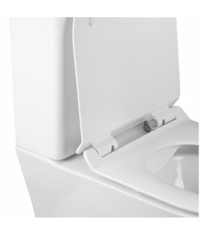Унитаз-компакт Qtap Virgo безободковый с сиденьем Soft-close QT18222169ARW