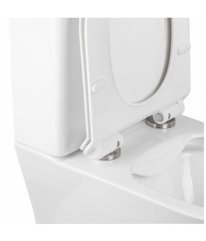 Унитаз-компакт Qtap Virgo безободковый с сиденьем Soft-close QT18222169ARW