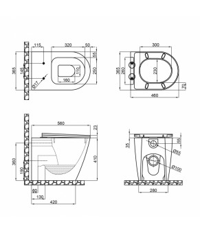 Унитаз-компакт Qtap Swan безободковый с сиденьем Soft-close QT16223178W