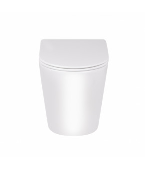 Унитаз-компакт Qtap Swan безободковый с сиденьем Soft-close QT16223178W
