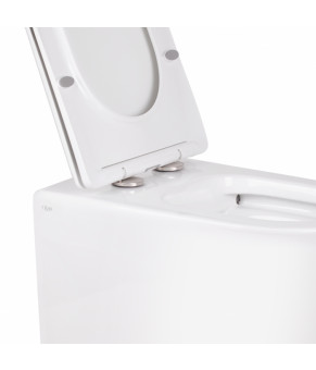 Унитаз-компакт Qtap Swan безободковый с сиденьем Soft-close QT16223178W